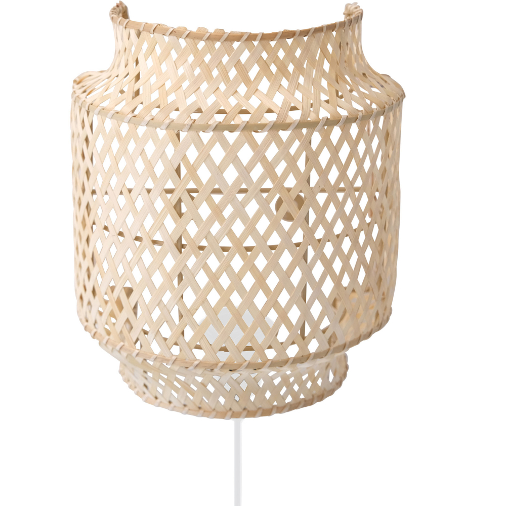 Buy Bamboo Wall Lamp Shade, Boho Bali Style - Lorna Natural 60485 - prices
